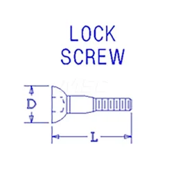 Lock Screw for Indexables: T10 Torx®, #6-40 Thread