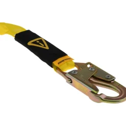 6' Long, 350 Lb Capacity, 1 Leg Locking Snap Hook Harness Shock Absorbing Lanyard