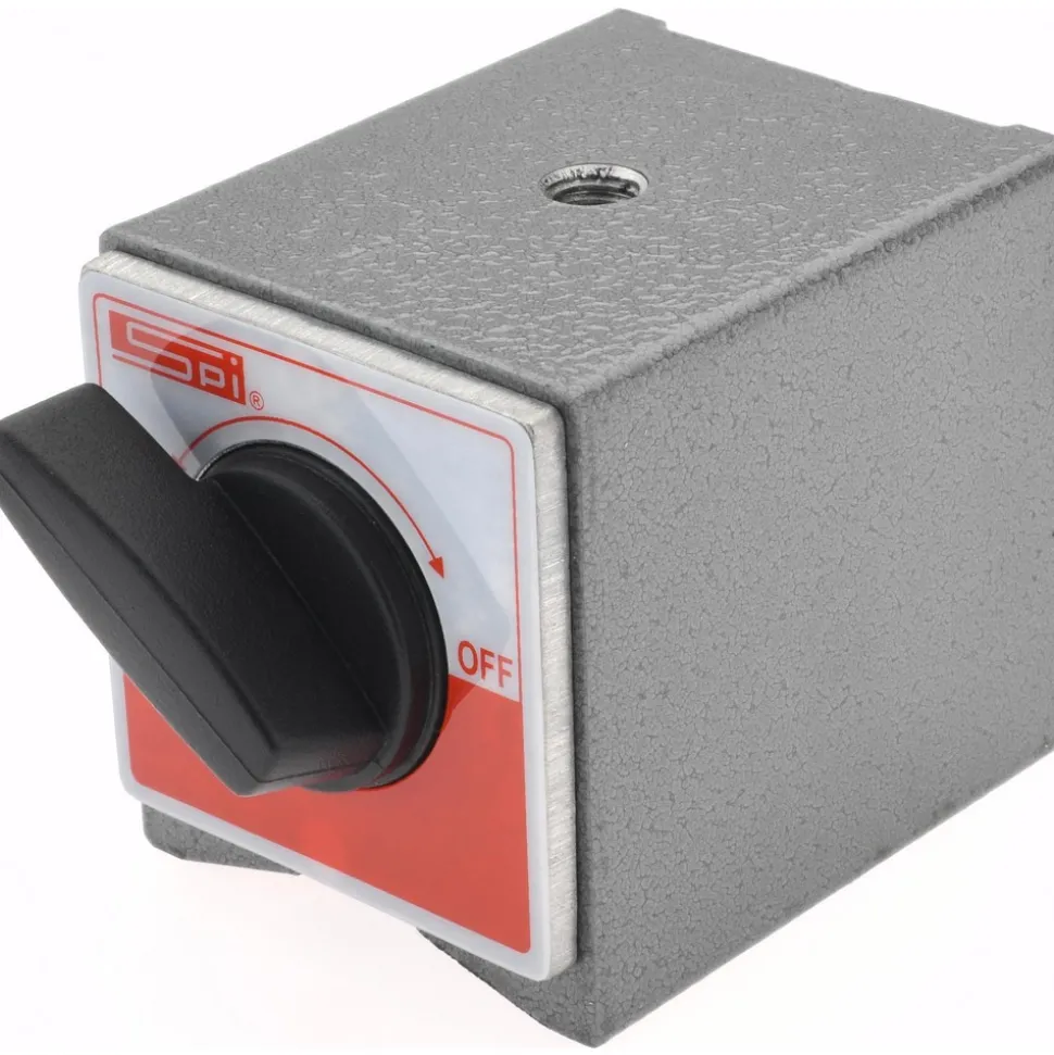 Magnetic Indicator Base: 2-1/4" Base Length, 2" Base Width, On, Off Switch