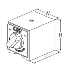 Magnetic Indicator Base: 3" Base Length, 2" Base Width, On, Off Switch