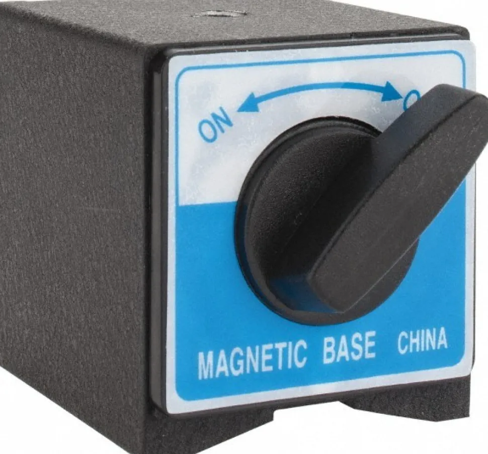 Magnetic Indicator Base: 63.00 mm Base Length, 50.00 mm Base Width, On, Off Switch