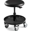 Maintenance Repair Stool: Polyurethane, 2" Seat Depth, Black