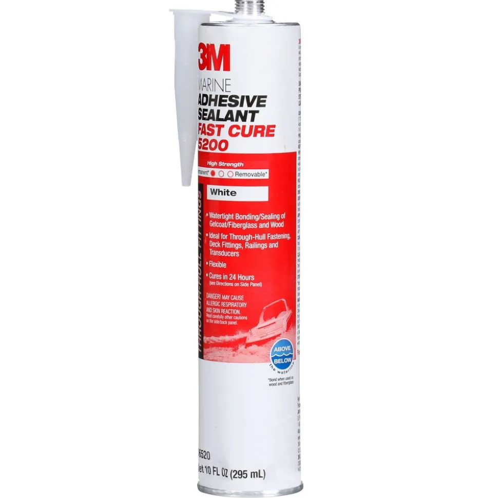 Marine Adhesive Sealant: 295 mL Cartridge, White, Polyurethane