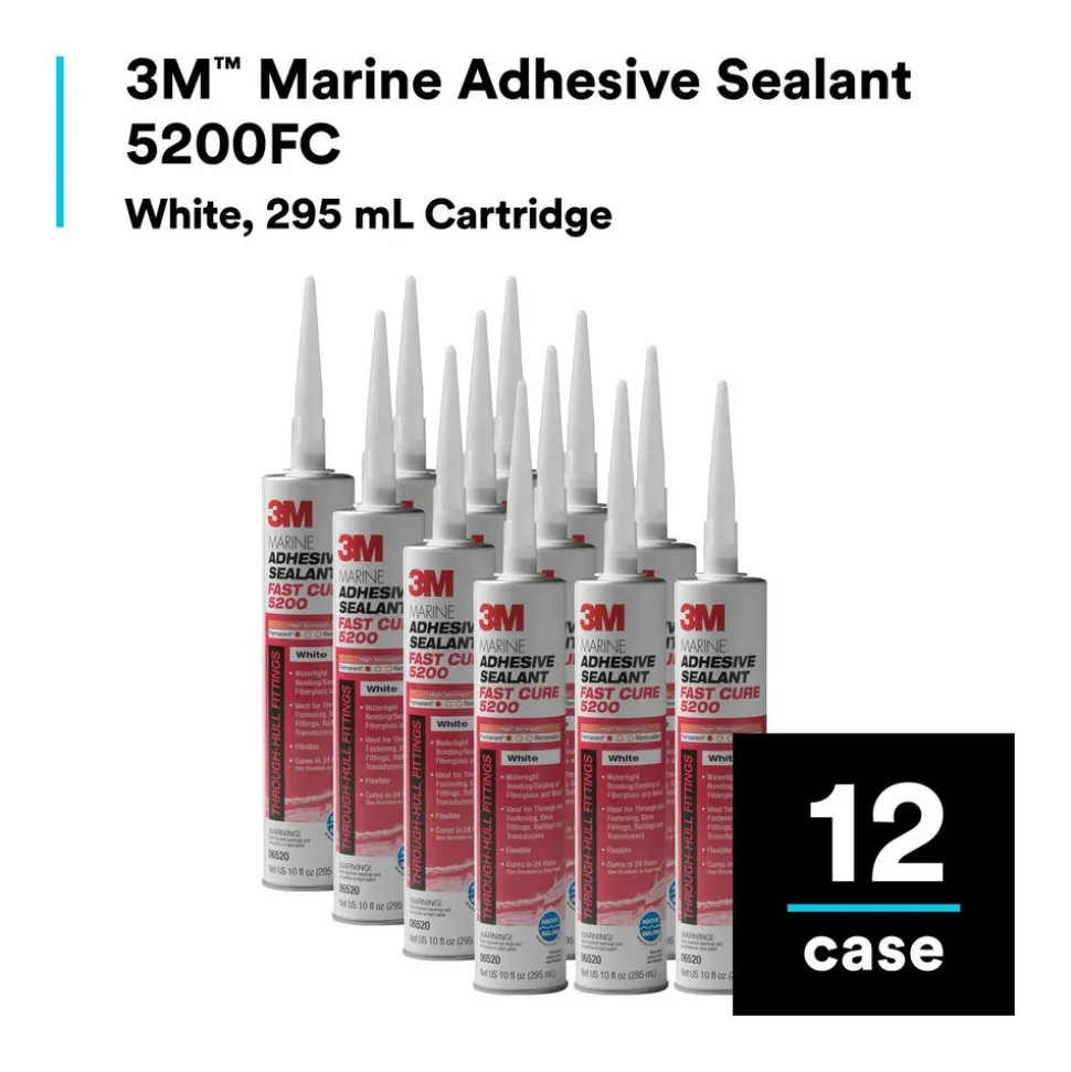 Marine Adhesive Sealant: 295 mL Cartridge, White, Polyurethane