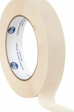 Masking Tape: 1" Wide, 180' Long, 5 mil Thick, Tan
