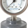 60 Max psi, 2" Dial Dia, PVC Pressure Gauge Guard & Isolator