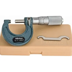 Mechanical Outside Micrometer: 1" Range, 0.0001" Graduation
