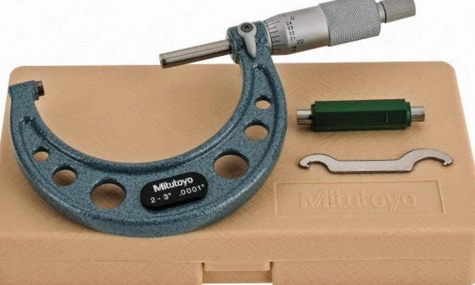 Mechanical Outside Micrometer: 3" Range, 0.0001" Graduation