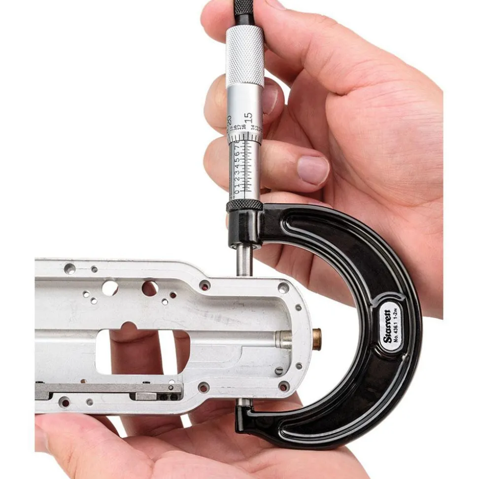 Mechanical Outside Micrometer: 2" Range, 0.0001" Graduation