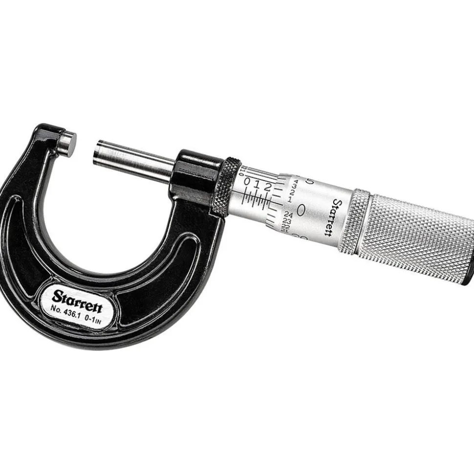 Mechanical Outside Micrometer: 1" Range, 0.0001" Graduation