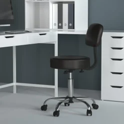 Medical Spa Professional Adjustable Stool with Back: 20-1/2 to 26-1/2