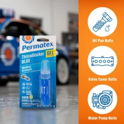 Medium Strength Threadlocker, Blue, Gel, 10 g