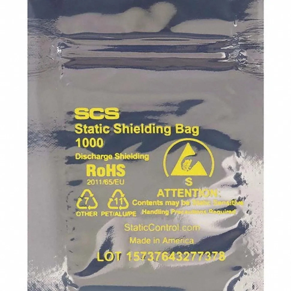 Metal-In Static Shield Bag: 3.1 mil Thick, 11" OAW