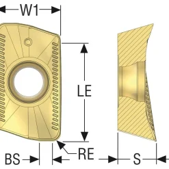 Milling Inserts: Insert Style: XOMX; Insert Size: 12; Insert Material: Solid Carbide; Insert Shape: Parallelogram