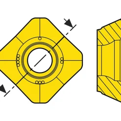 Milling Inserts: Insert Style: SEEX; Insert Size: 12; Insert Material: Solid Carbide; Insert Shape: Square