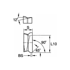 Milling Inserts: Insert Style: SPHX; Insert Size: 12; Insert Material: Ceramic; Insert Shape: Square