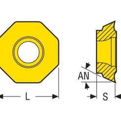 Milling Inserts: Insert Style: OFEX; Insert Size: 05; Insert Material: Solid Carbide; Insert Shape: Octagon