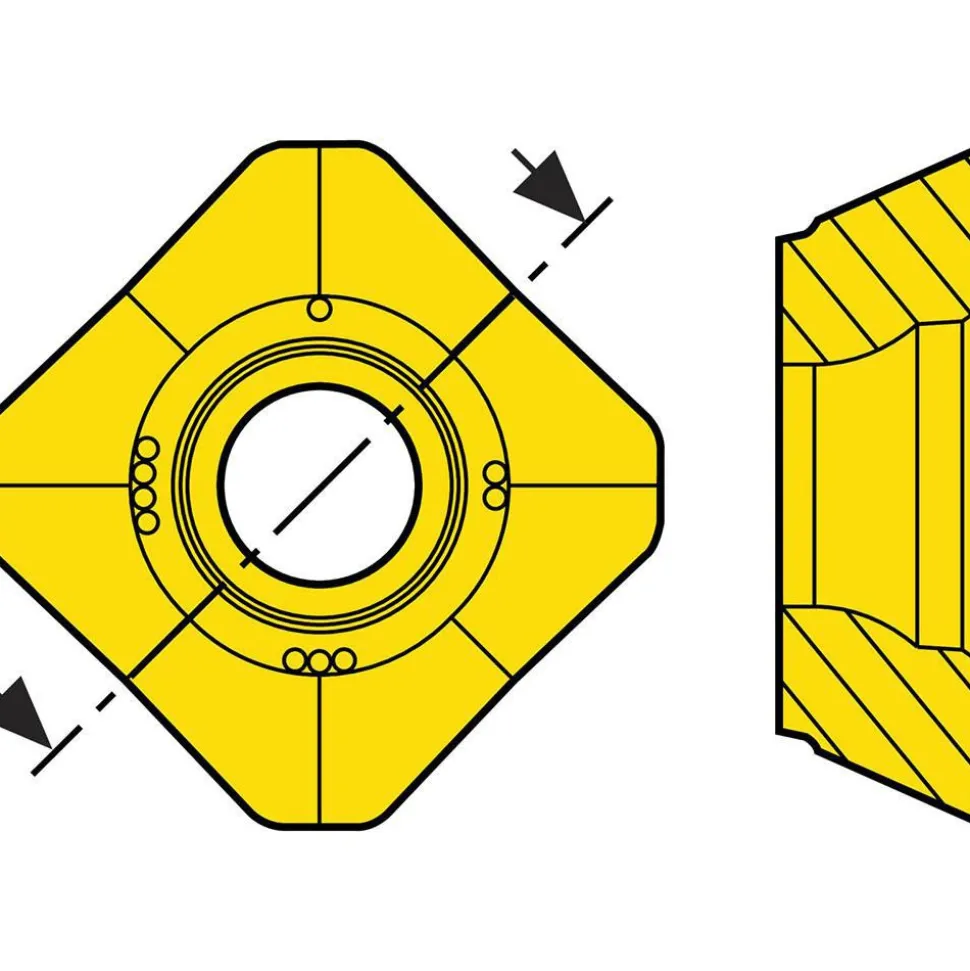 Milling Inserts: Insert Style: SEMX; Insert Size: 12; Insert Material: Solid Carbide; Insert Shape: Square