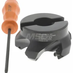 62.99mm Cut Dia, 1" Arbor Hole, 6.6mm Max Depth of Cut, 45° Indexable Chamfer & Angle Face Mill