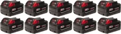 M18™ REDLITHIUM™ XC5.0 Extended Capacity Battery, 10-Pack