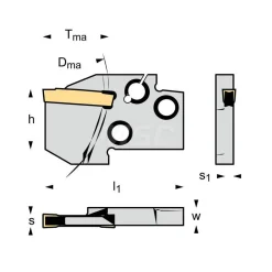 MSS-E Single End Right Hand Indexable Cutoff Blade