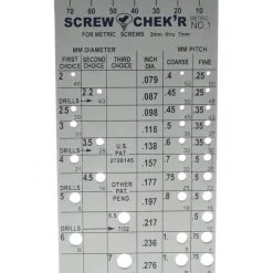 M2 to M7mm Stainless Steel Metric Thread Screw Checker