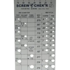 M2 to M7mm Stainless Steel Metric Thread Screw Checker