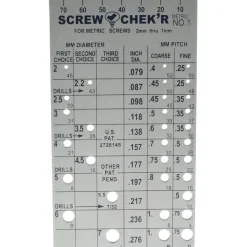 M2 to M7mm Stainless Steel Metric Thread Screw Checker