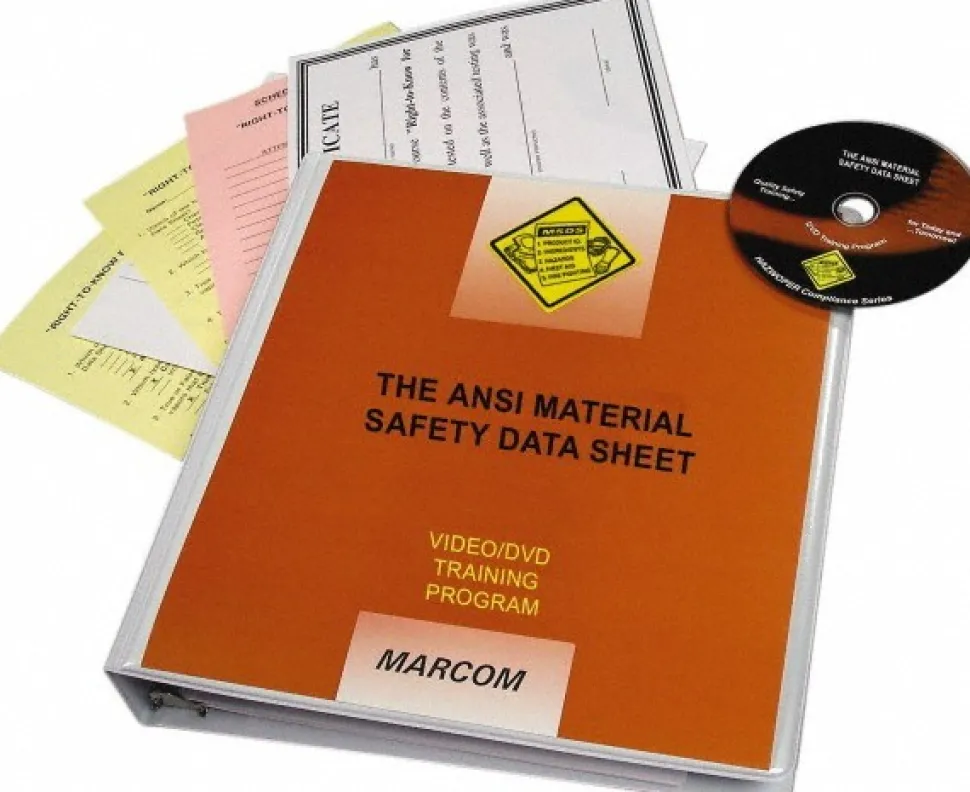 Multimedia Training Kit: The ANSI Material Safety Data Sheet, DVD, 21 min