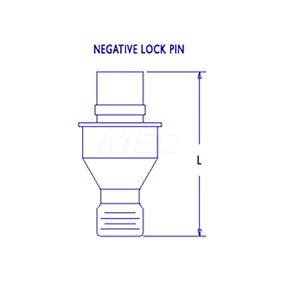 NL-68, 3/4" Inscribed Circle, 9/64" Hex Socket, 3/8-24 Thread, Negative Lock Pin for Indexable Turning Tools