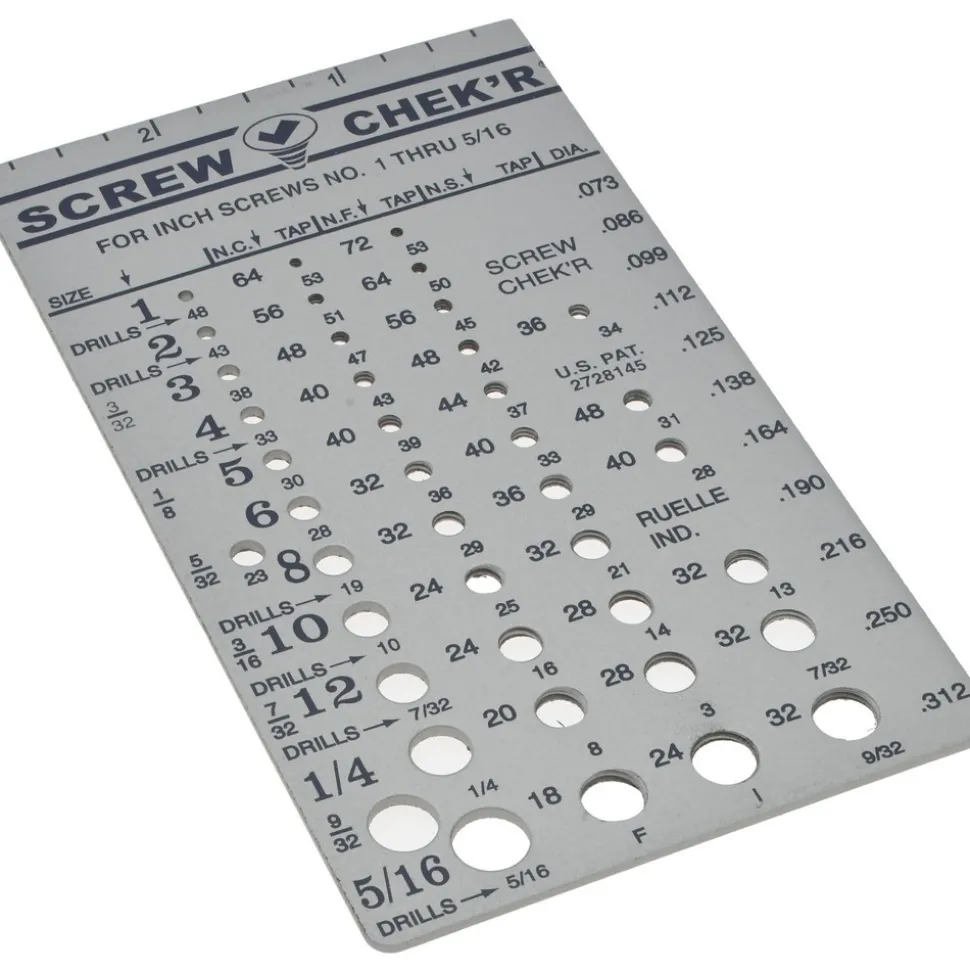 No.1 to 5/16 Inch Stainless Steel Inch Thread Screw Checker