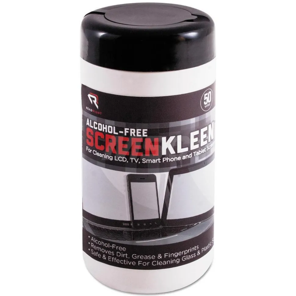 Office Machine Supplies: Cleaning Wipes, White