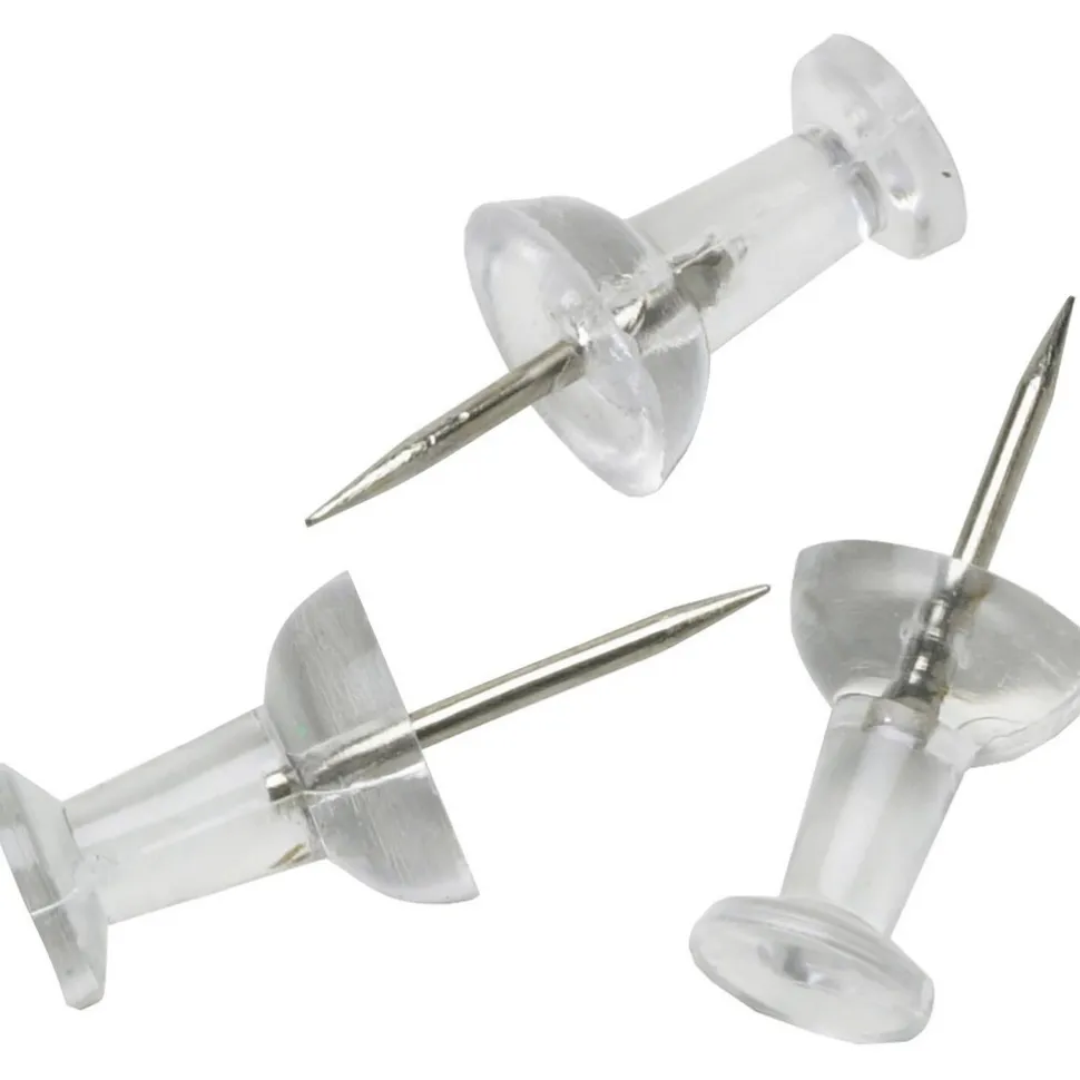Office Machine Supplies: Push Pins, Clear