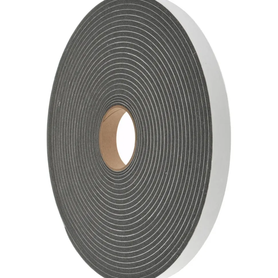 Open Cell Polyurethane Roll: 1/4" Thick, 1" Wide, Gray