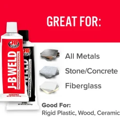 Original Cold-Weld Formula, Steel Enforced Epoxy, Twin Tube, Dark Gray, 10 oz