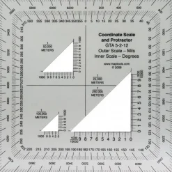 OUTR MIL INNER DEGREES COORDINATE SCALE&PROTRCTR