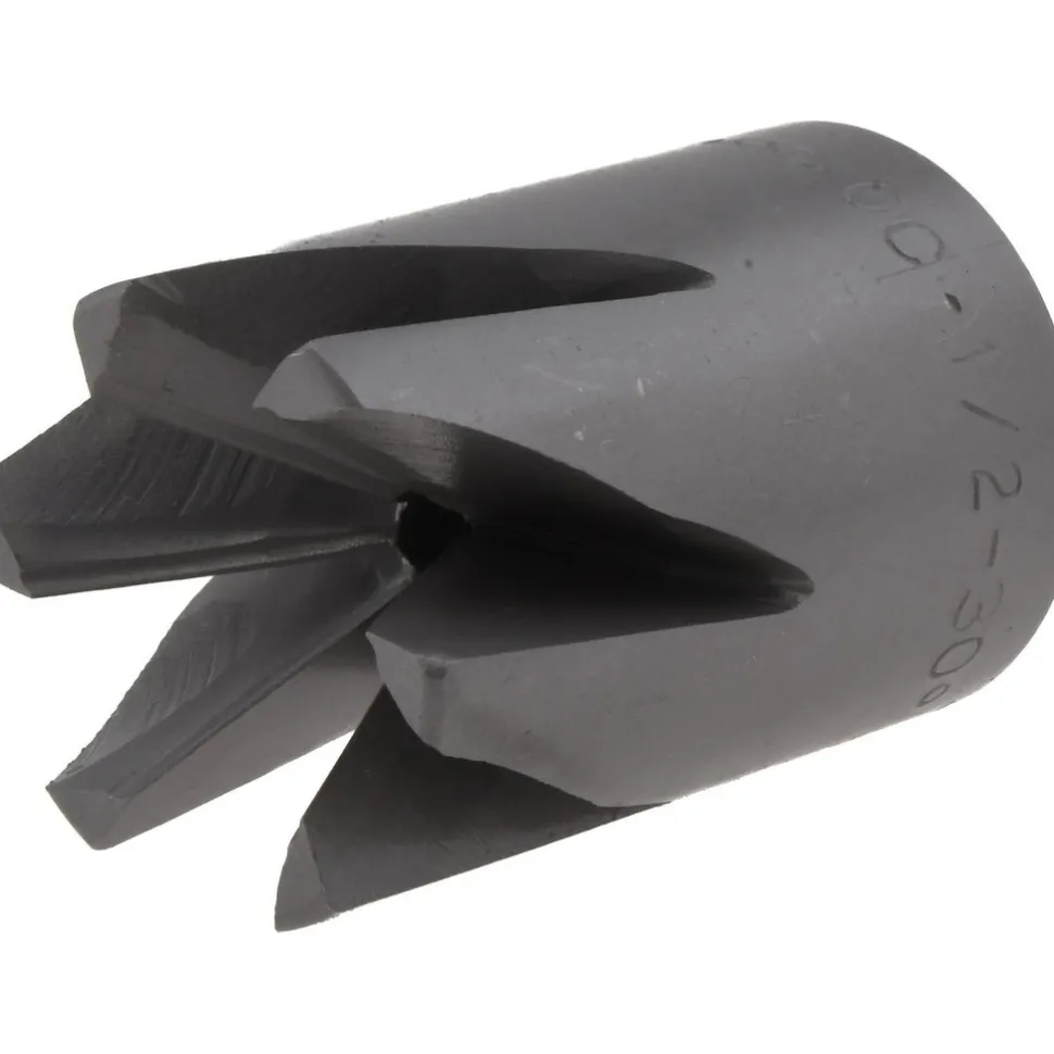 30° Outside Edge Finish Angle, 30° Included Angle, 3/8-24 Hole Thread, Chamfer Edge, High Speed Steel, Outer Tube Edge Finishing Cutter