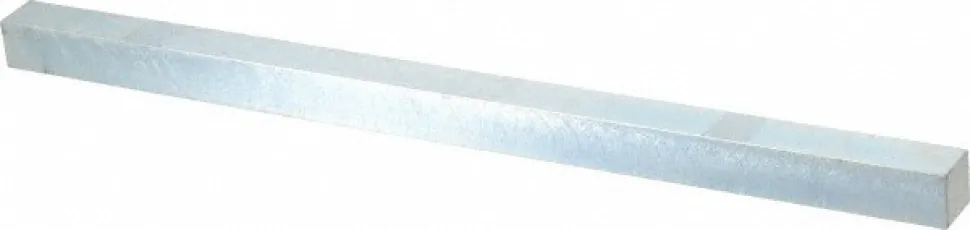 Oversized Key Stock: 12" Long, Steel, Zinc-Plated
