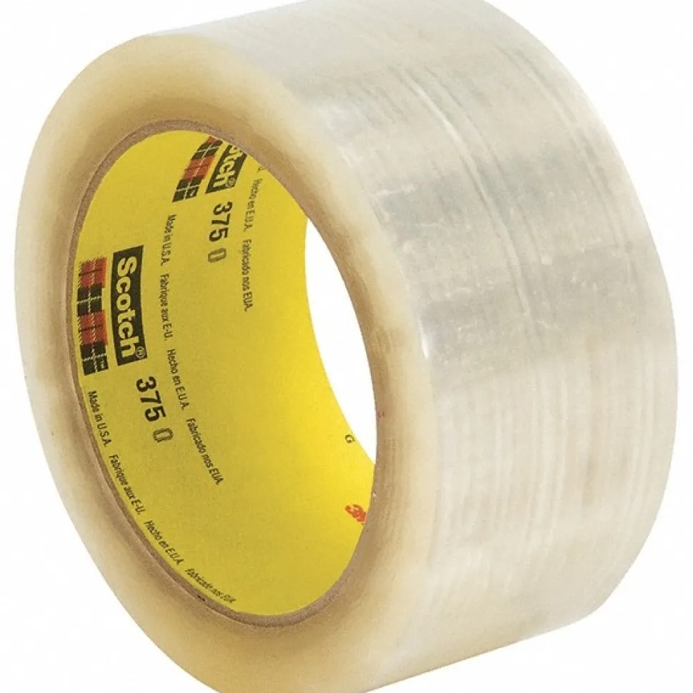Packing Tape: 2" Wide, Clear, Rubber Adhesive