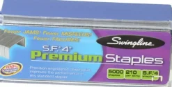 Pack of (5,000) Boxes 1/4" Leg Length, Galvanized/Low-Carbon Steel Standard Staples