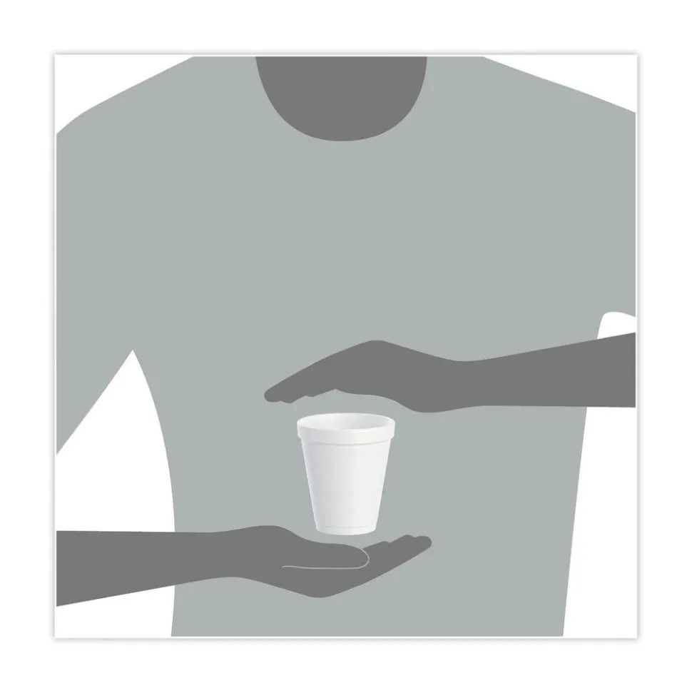 Pack of (1000), Dart Foam Hot/Cold Cups, 8 oz