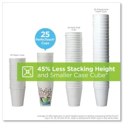 Pack of (500), Dixie Insulated Paper Hot Cups, 12 oz
