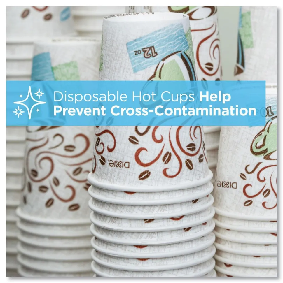 Pack of (500), Dixie Insulated Paper Hot Cups, 8 oz