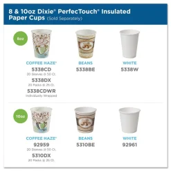 Pack of (500) Dixie Insulated Paper Hot Cups, 16 oz