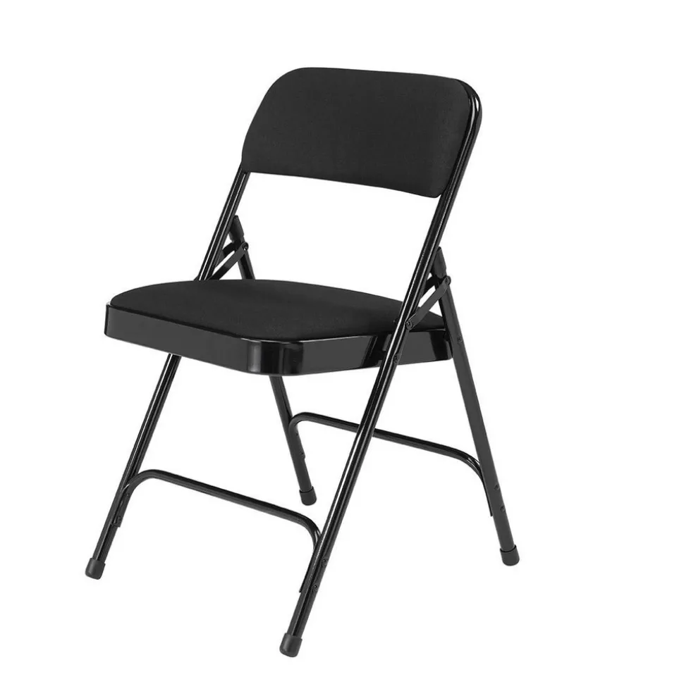 Pack of (4), 18-3/4" Wide x 20-1/4" Deep x 29-1/2" High, Fabric Folding Chairs with Fabric Padded Seat