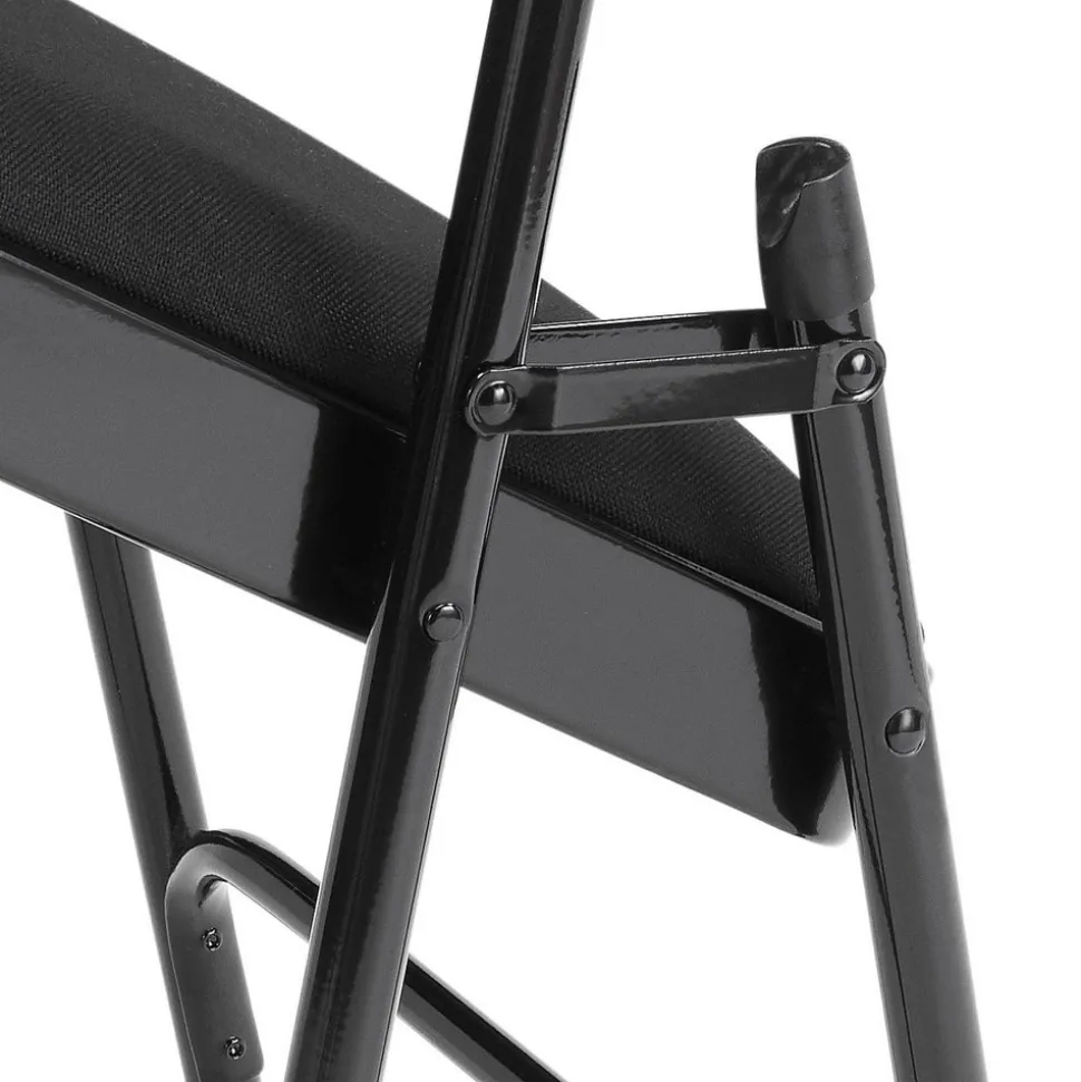 Pack of (4), 18-3/4" Wide x 20-1/4" Deep x 29-1/2" High, Fabric Folding Chairs with Fabric Padded Seat