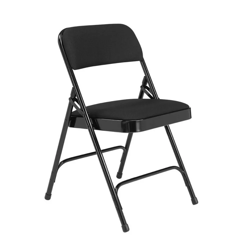 Pack of (4), 18-3/4" Wide x 20-1/4" Deep x 29-1/2" High, Fabric Folding Chairs with Fabric Padded Seat