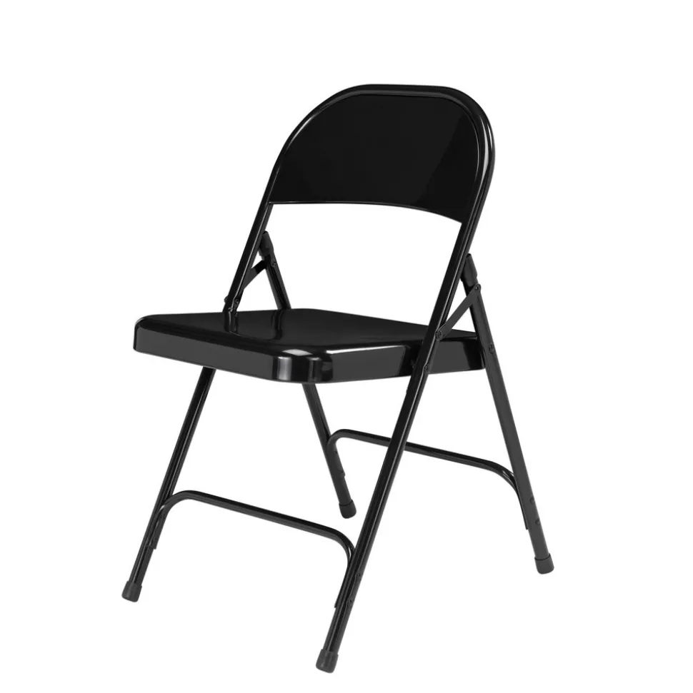 Pack of (4) 18-1/4" Wide x 18-1/2" Deep x 29-1/4" High, Steel Standard Folding Chairs