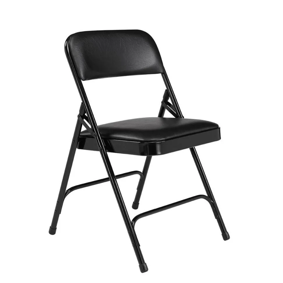 Pack of (4) 18-3/4" Wide x 20-1/4" Deep x 29-1/2" High, Vinyl Folding Chairs with Vinyl Padded Seat