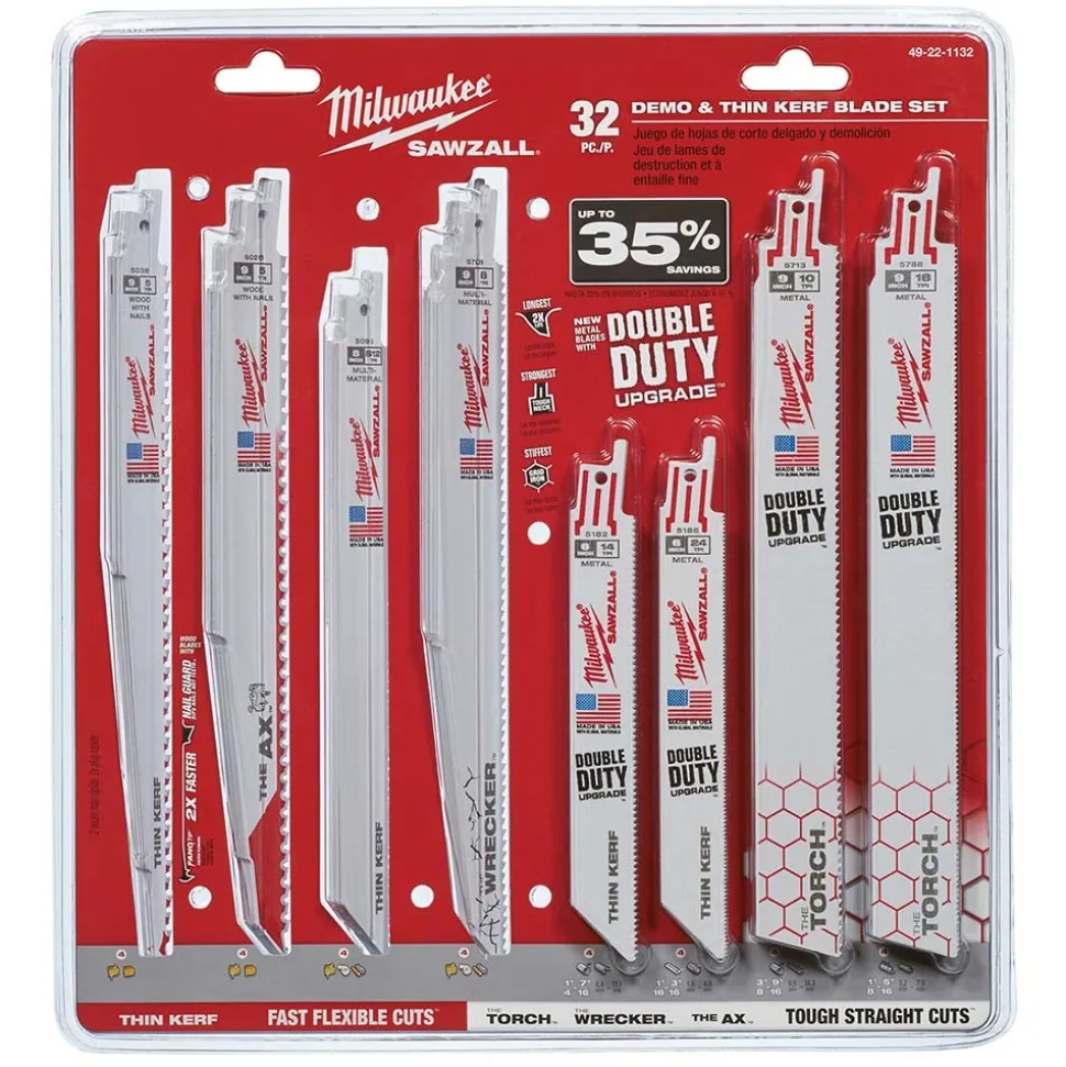32 Pc. SAWZALL® Demo and THIN KERF™ Blade Set